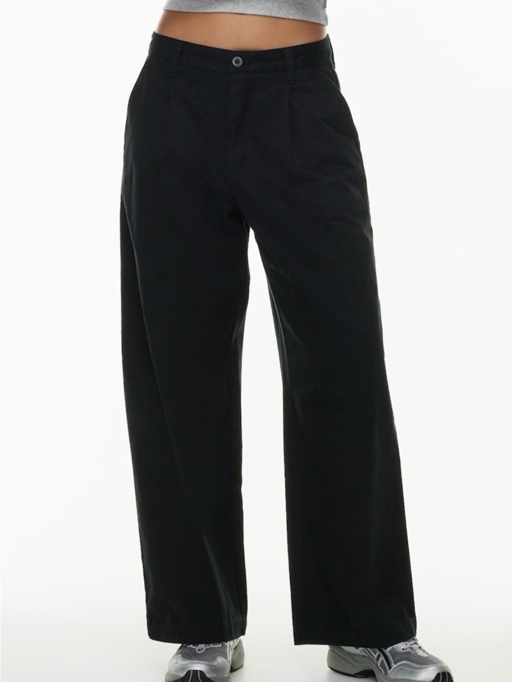 TNA Black Wide-Leg High-Rise Pants